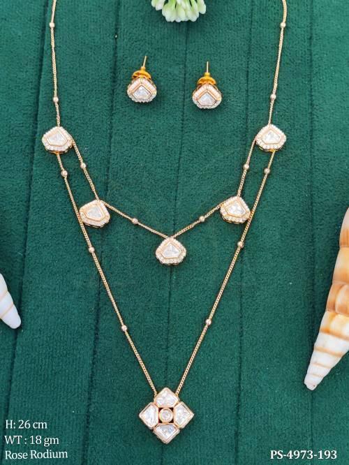 Elegant Kundan Layered Long Pendant Set for Women